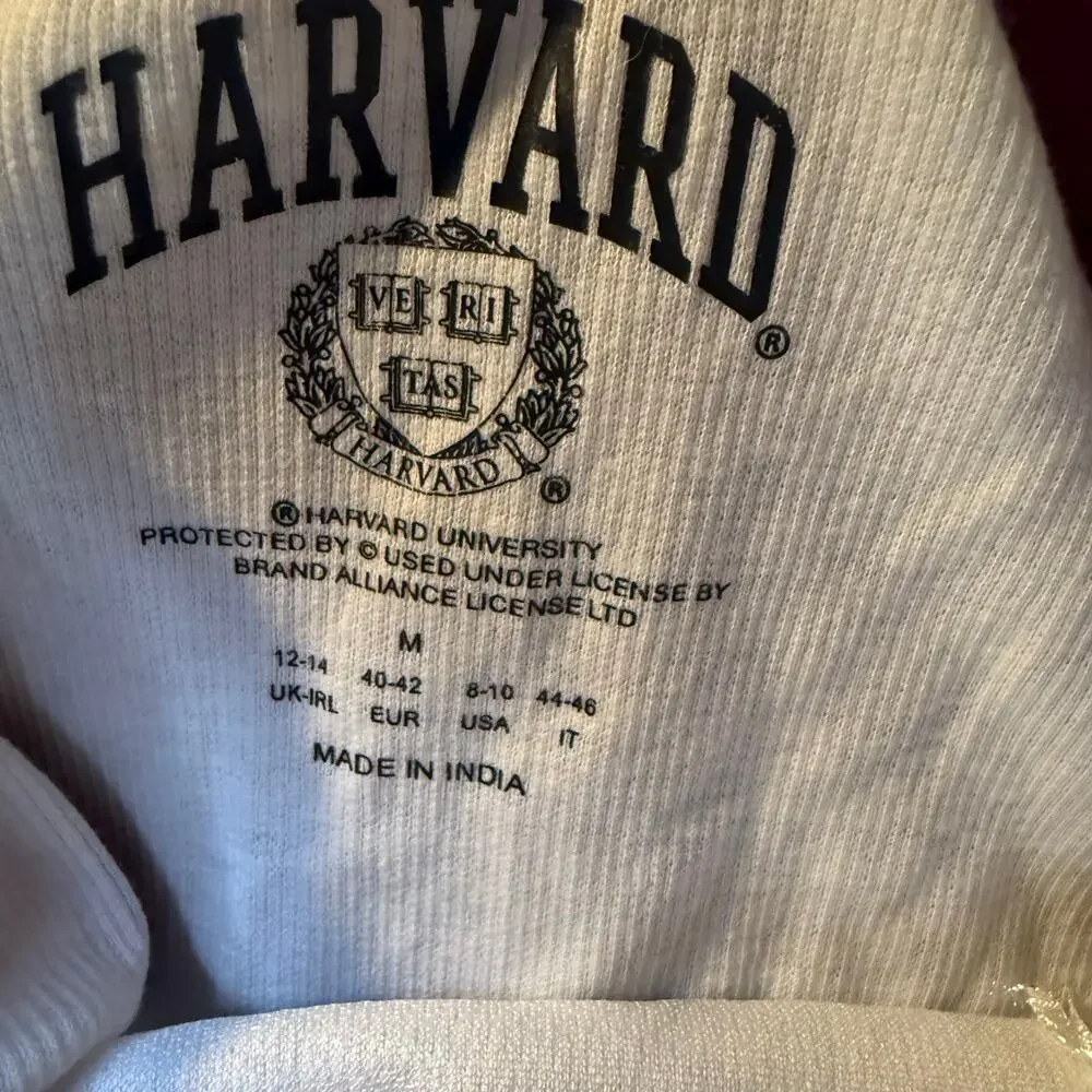Harvard University Collegiate Tank Top, White Maroon, Youth Size 8/10, NWT